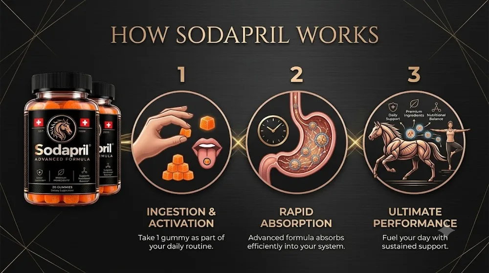 How Sodapril works: ingestion, rapid absorption, ultimate performance